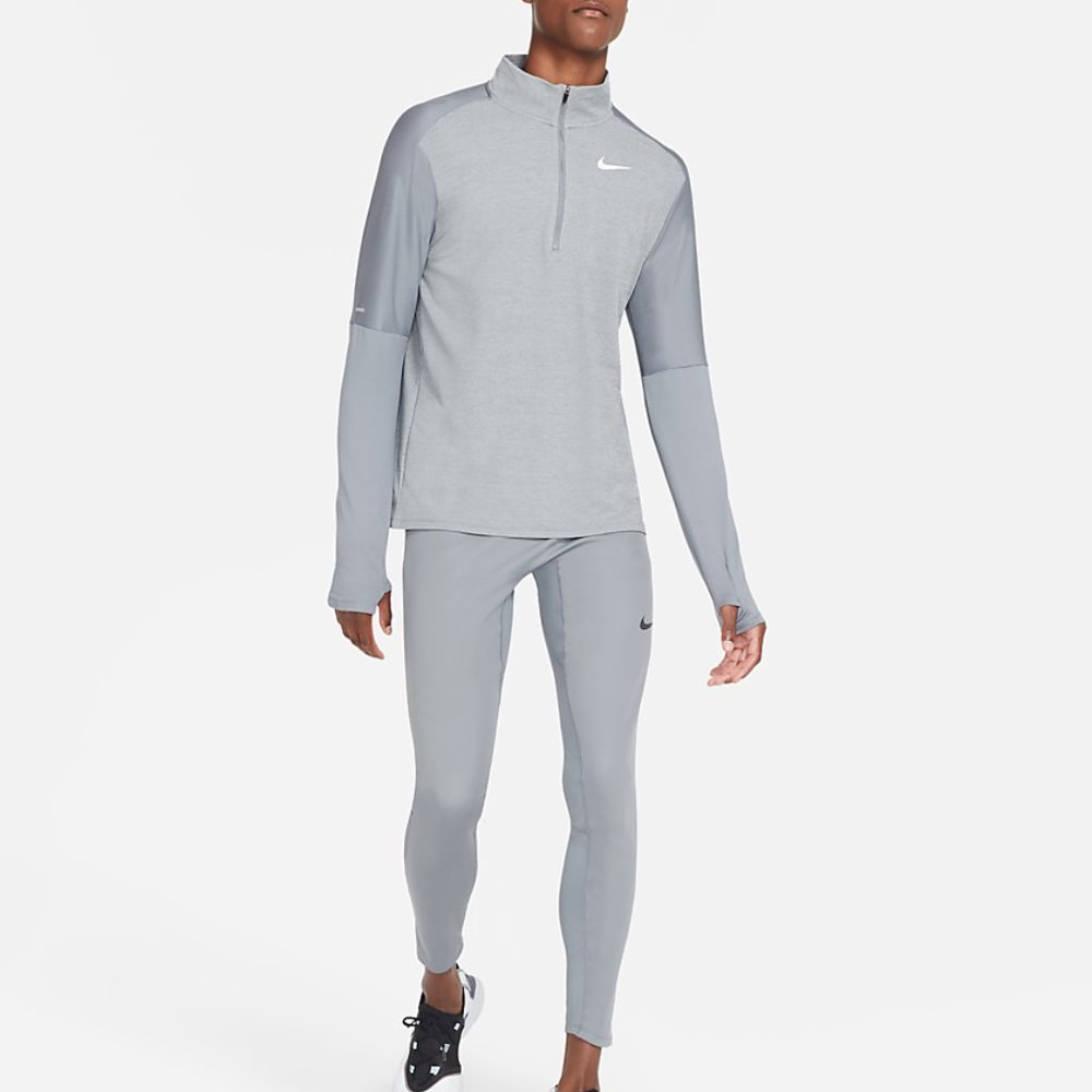 Nike Dri-FIT‎ Men's 1/2-Zip Running Top size Grey